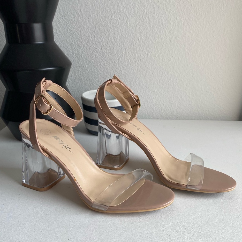 Nasty Gal Heels with Clear Heel
